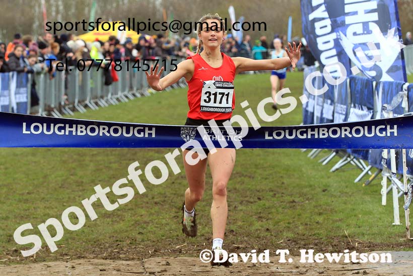 Womens Under-20s 2023 UK CAU Inter Counties Cross Country Champs, Prestwold Hall, Loughborough. Photo: David T. Hewitson/Sports for All Pics